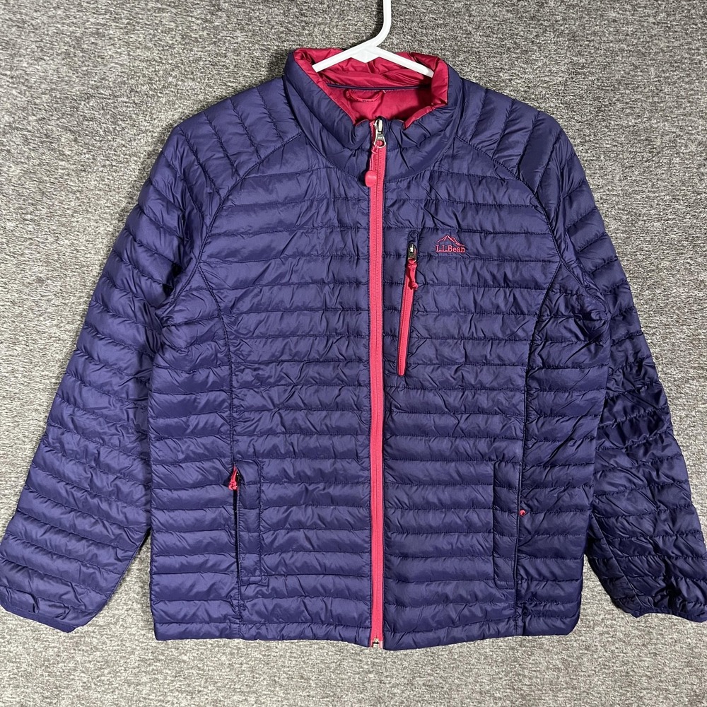 L.L.Bean Jacket Girls XL 18 Purple DownTek Double Up Puffer‎ Lightweight Warm